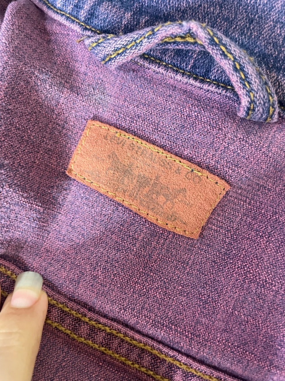 Vintage Look LEVI'S Purple Jean Jacket - Y2K Aesthetic - Feb 2010 - Size S - Picture 16 of 16